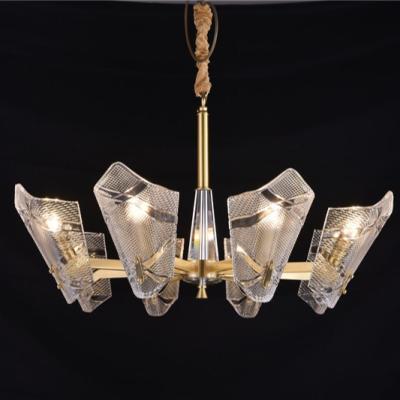 China Simple Designer Modern Crystal Large Hotel Ceiling Chrome Chandelier Led Lighting Glass Pendant for sale