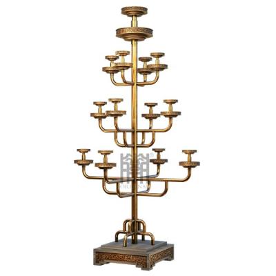 China Vintage Classic Stand Lamp Antique Carving Craft Art Lighting Brass Floor Lamp For Residential Traditional BRONZE Energy Saving Hotel for sale