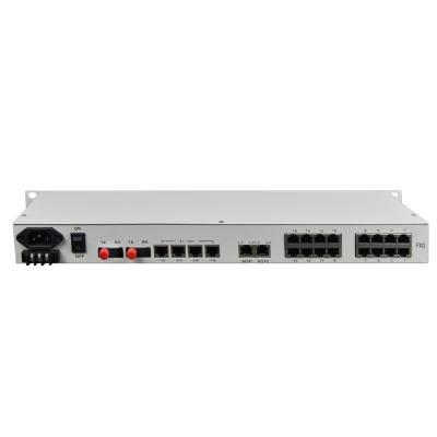 China Type Fcp-O16E8F4R2C1/Fcp-S16E8F4R2C1 19inch 1U Fiber-16Voice+8E1+4Fe+2Rs232 17-6 Multiplexer for sale