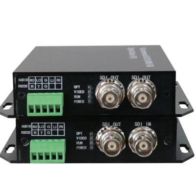 China 1-Ch 3G SDI to Fiber Converter with Loop-out and Rs485/RS232/Audio 12-12 for sale