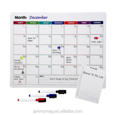 China Decoration For Fridge Family Refrigerator White Board Magnetic Calendar Months for sale