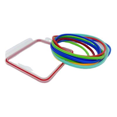 China Fresh-keeping Box Food Container High Temperature Resistant Silicone Sealing Ring for sale