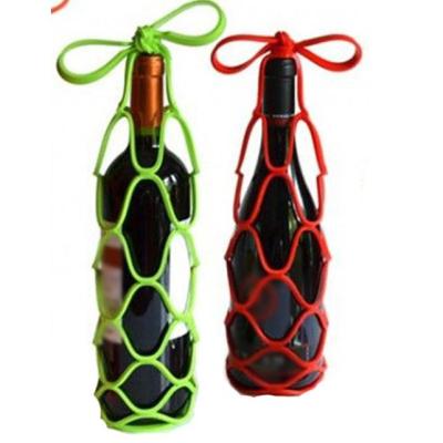 China Viable Portable Collapsible Silicone Red Wine Bottle Carrier for sale