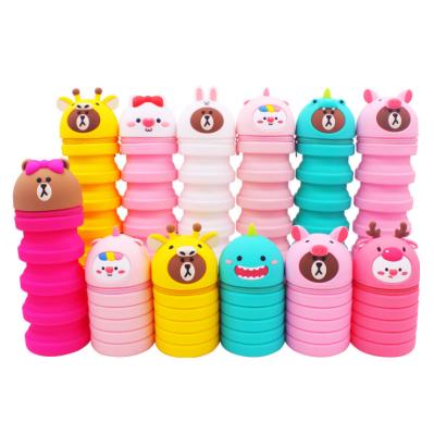 China Schools & Office Silicone Folding Pen Holder Cartoon Cute Office Stationery Supplies for sale