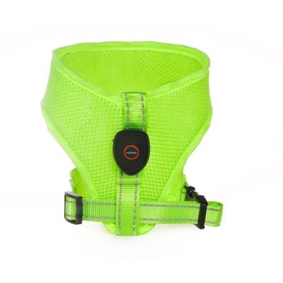 China USB Rechargeable LED Mesh Dog Harness Soft Soft Dog Chest Harness Padded Large Small Lightweight Medium Dog Led Harness Vest for sale