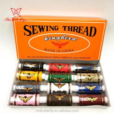 China Tenacity 40s/2 King Bird 100% Polyester Spun Sewing Thread On Bobbins for sale