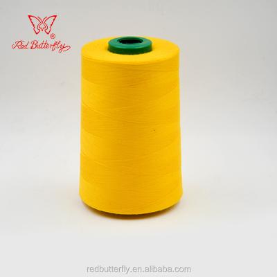 China Cheap Yellow High Tenacity 5000Y 40/2 Polyester Sewing Thread for sale