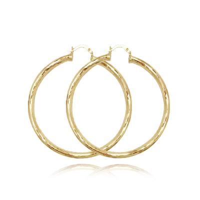 China CLASSIC 60mm Hoop Earrings Huggie Hoop Earrings Medium Large Gold Filled Hoop Earrings for sale