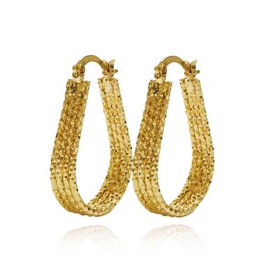 China CLASSIC 30mm Simple Gold Circle Teardrop Drop Earrings Cut Out Beautiful Pretty Fashion Earrings for sale