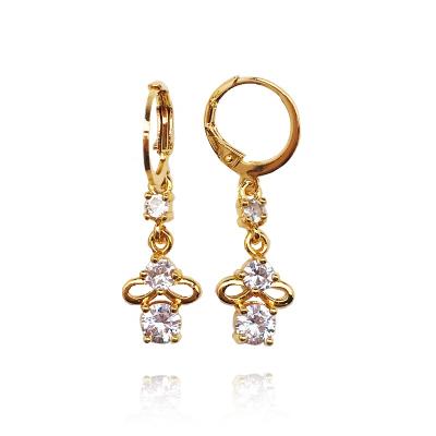 China 2021 Latest TRENDY Circle Earrings Copper Brass Zircon Earring Cubic Zirconia Earrings For Women for sale