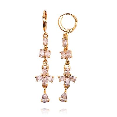 China Best Selling FASHIONABLE Discount Price 14K Gold Plated Jewelry Drop Circle Earrings for sale