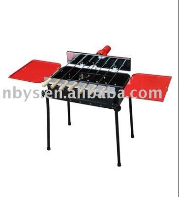 China Easily Assembled Automatic Rotating Foldable Charcoal BBQ Grills for sale