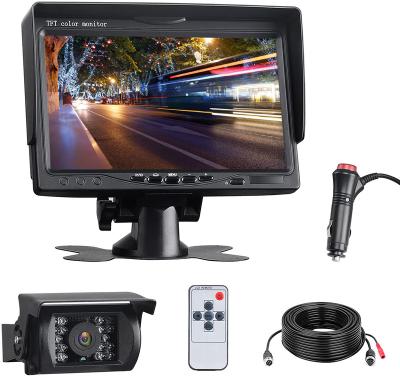 China Waterproof vehicle backup camera system for truck, with night vision, wide view angle, 7inch LCD digital monitor, stable quality for sale