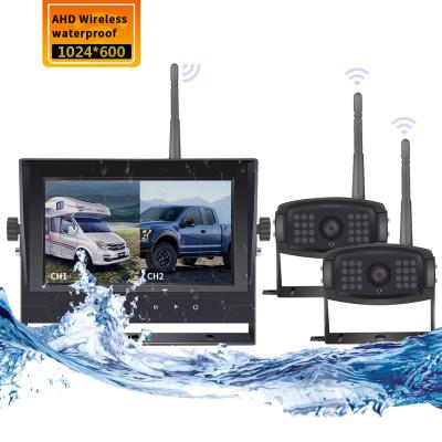 China Universal Waterproof Camera 1080P Digital Wireless Backup Waterproof Monitor&Camera System W 7inch For Pickup Van&Trucks Without Interference for sale