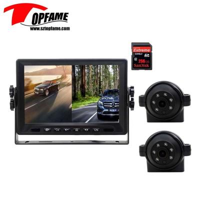 China 2 Split AHD DVR 8inch IPS HD LCD embedded digital monitor, support 128G SD recording, 720P camera*2, ideal for monitoring universal for sale