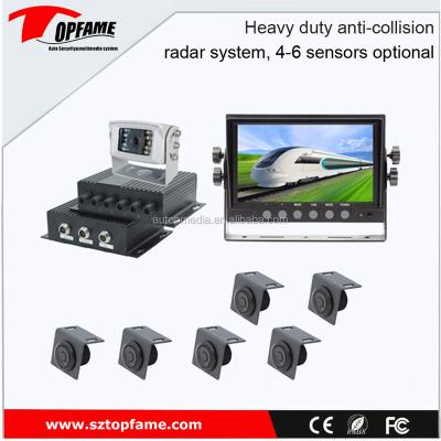 China Long PS-7010-4 6 Sensors Vehicle Parking Sensor System with Image and 0.4-5m Sensor Detection Monitor Display Distance on PS-7010-4 Screen for sale