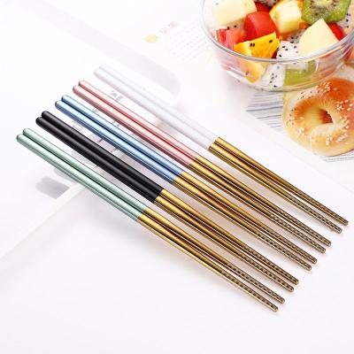 China Minimalist Folding Titanium Cutlery Cutlery Small Gold Stainless Steel Chopsticks Spoon and Chopstick with Star Wars Light Saber for sale