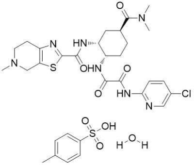 China 1229194-11-9 Monohydrat C31H40ClN7O8S2 1592732-453-0 Edoxaban Tosylate zu verkaufen