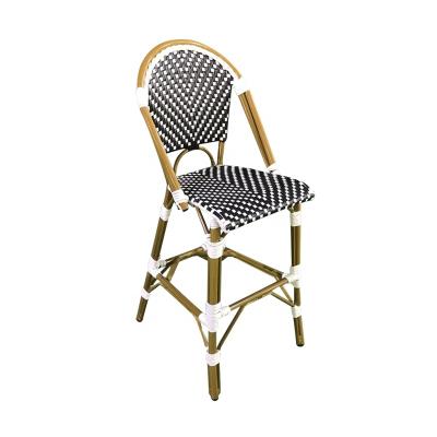 China Modern French Outdoor Rattan Bar Style Furniture Aluminum Bar Stool Chair (SP-OC336) for sale