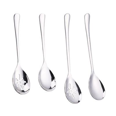 China 18/08 Stainless Steel Viable Tableware Wedding Serving Spoon Golden Dessert Spoon for sale