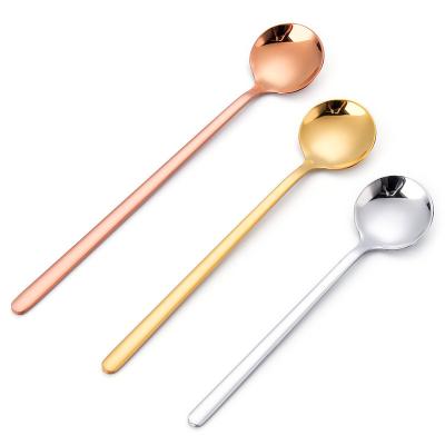 China Viable Kids Spoon Wholesale Small Round Spoon Stainless Steel Teaspoon 304 Metal for sale