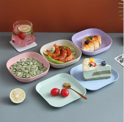 China Amazon Sustainable Hot Selling Plastic Dinnerware Set Dish Plate Bone Spit Dish for sale