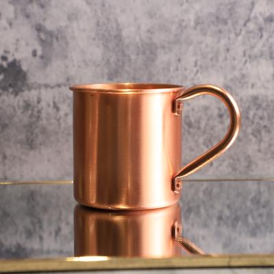 China Disposable Cocktail 304 Stainless Steel Cup Metal Mug Rim Cup Moscow Mule Metal Copper Drinkware for sale