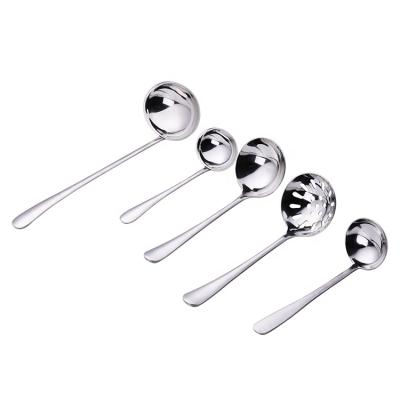 China Kitchen factory direct sale stainless steel cookware home hot pot spoon, soup ladle for sale