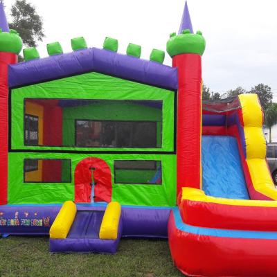 China Cheap And Durable Indoor / Outdoor Kids Jumping Castle Inflatable Bounce House Bouncer Combo for sale