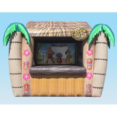 China Inflatable Cabin Bar Tent Indoor/Outdoor Inflatable Tiki Hut Bar Inflatable Display for sale