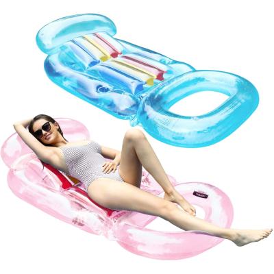 China PVC Inflatable Pool Floats Pool Raft Summer Beach Pool Couch With Cup Holder for sale