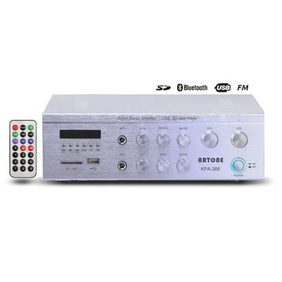 China New Mini Bluetooth Model Desktop Stereo SD/USB/FM Tuner/Amplifier KPA-268 For Echo Karaoke PA Mixer Sound System for sale