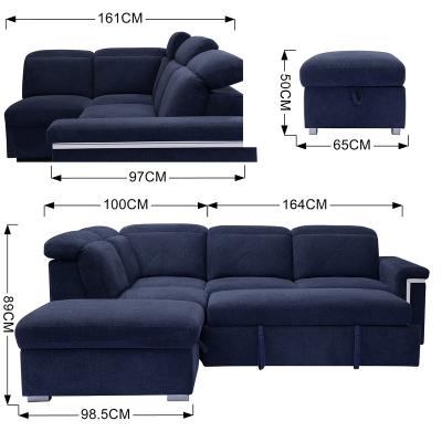 China Italian Style Type Convertible Fabric Folding Sofa Bed, Apartment Small Office Storage Function Folding Lazy Bed for sale