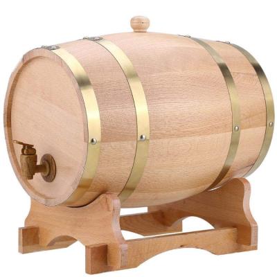 China Liquid Storage American Oak Barrel With Steel Hoops Varnished Outdoor Wooden Wine Barrel for sale