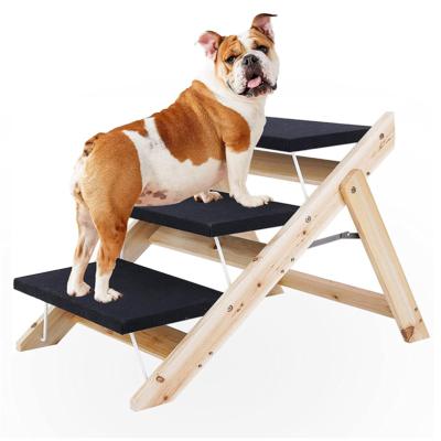 China Modern Easy Storage 3 Tier Bed Foldable Pet Stairs Small Dog Stairs High for sale