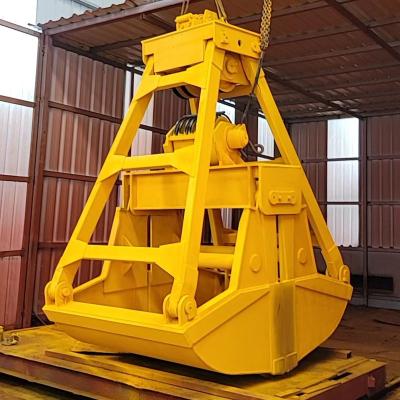 China Ports Factory Direct Sale Mini Excavator Log Spinning Grapple Four Rope Grab For Material Handling for sale