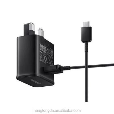 China Wholesale High Quality Durable With Cable USB Type-C Fast Wall Charger Travel Charger For Samsung S6 s8 s10 Fast Charger UK 3 Plug for sale