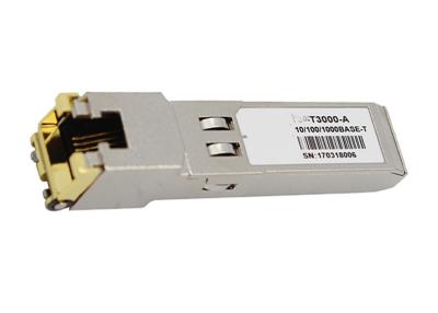 China 1000Base-T Copper 10 / 100 / 1000Mbps RJ45 SFP Module 1000M UTP Transceiver for sale