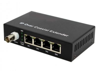 China 10/100Mbps POE Over Coax EOC Converter 2KM With 1 BNC And 4 POE Ethernet Ports for sale