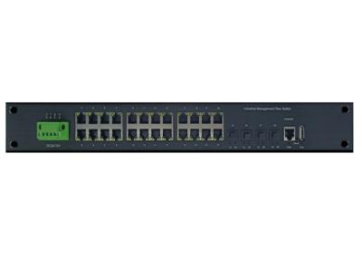 China Managed Industrial Ethernet Switch With 24 10/100/1000Base-T(X) Port And 4 10G SFP+ Port for sale