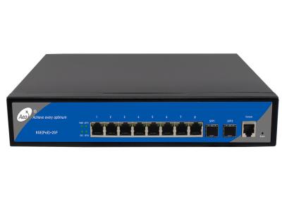 China Managed Fiber POE Switch , 8 Port Gigabit Network Switch for sale