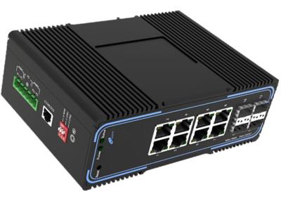 China Managed Full Gigabit Ethernet Fiber Switch 4 SFP Slots And 8 Ethernet Ports for sale