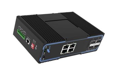 China Managed Fiber POE Switch 100KM Full Gigabit 4 SFP Slots 4 POE Ports for sale