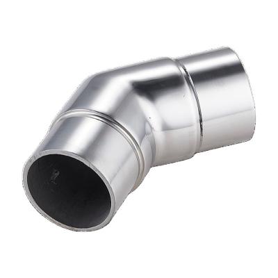 China Modern Stainless Steel Stair Railing Fittings Fencing Round Pipe Accessories Balcony Balustrade Elbow Connector Tube Joint for sale