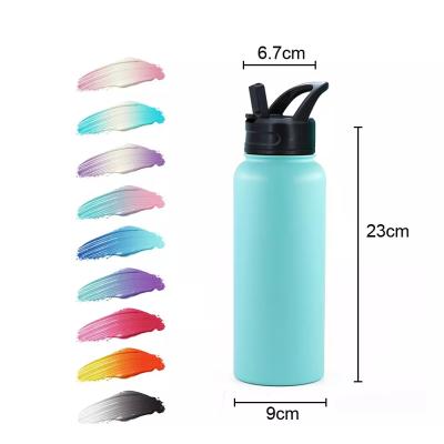 China New Type PORTABLE Color-changing Outdoor Sport Kettle Vehicle 18oz Stainless Steel Thermos Cup Top Vending Kettle for sale