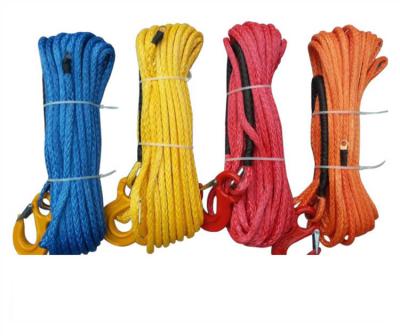 China ATV/UTV 12 strand ATV/UTV/SUV offroad uhmwpe synthetic winch rope with hook/socket for sale