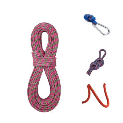 China Wholesale price work climbing rope Safty to size 10mm outdoor safty braided nylon climbing rope for sale