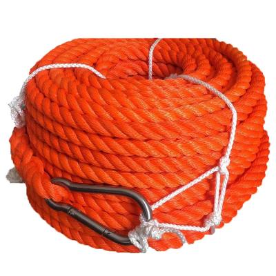 China Strongest fiber rope in the world 4mm manufacturer price diameter 3 strand twist braided pp rope packing rope for sale