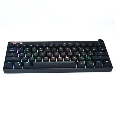 China Factory Wholesale 61 Full RGB Mechanical Computer Keyboard Layout Anti-ghosting Backlight for sale