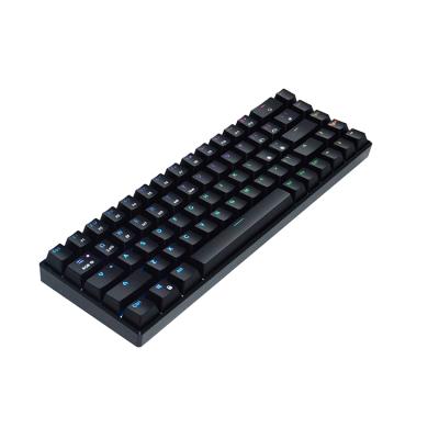 China New Arrival Anti-ghosting Compact 68 Key Wireless Keyboard RGB Professional Portable Keyboard for sale